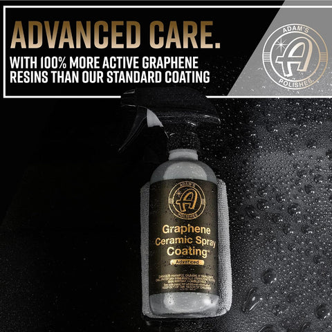 Adam's Advanced Graphene Ceramic Spray Coating Kit - 18+ Months Sprayable Graphene Oxide Ceramic Coating for Cars, Boats, RV's & Motorcycle - Adds Extreme Gloss, Depth, Shine & Protection