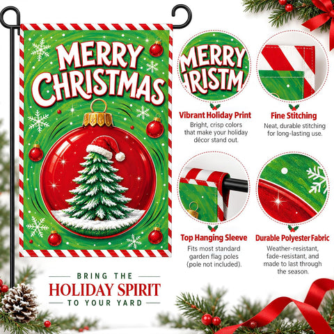 Christmas Decorations Outdoor - Merry Christmas Ornament Garden Flag