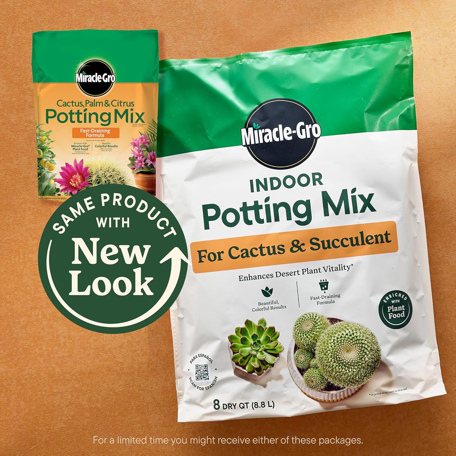Miracle-Gro Indoor Potting Mix for Cactus & Succulent, 8 qt. (2-Pack)