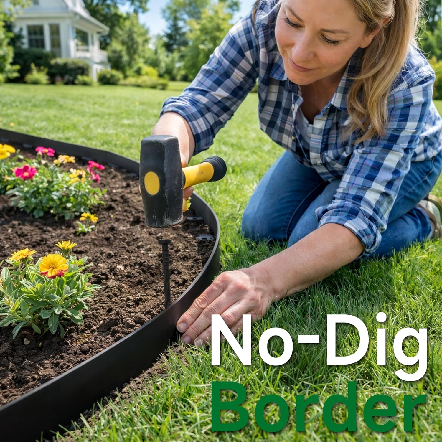 Gardzen 1.5" x 60' Landscape Edging Kit