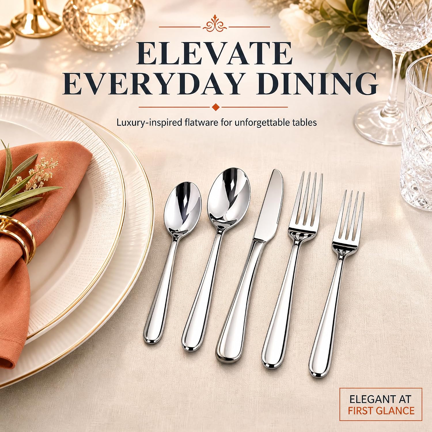 Silverware Set for 12, Heavy Duty Stainless Steel Silverware Set,60 Piece