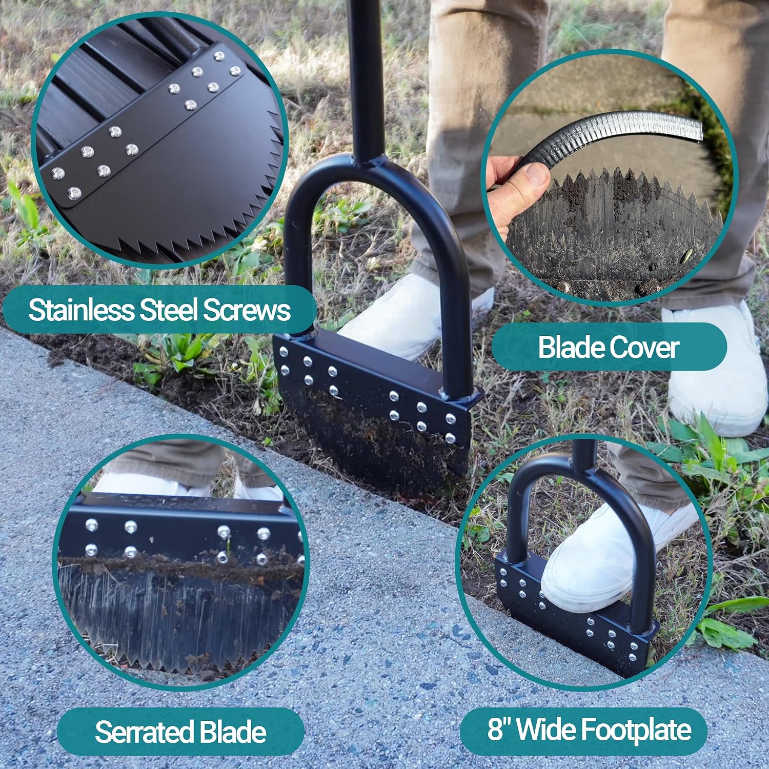 35in One-Piece Edger Lawn Tool for Seniors and Petite Users