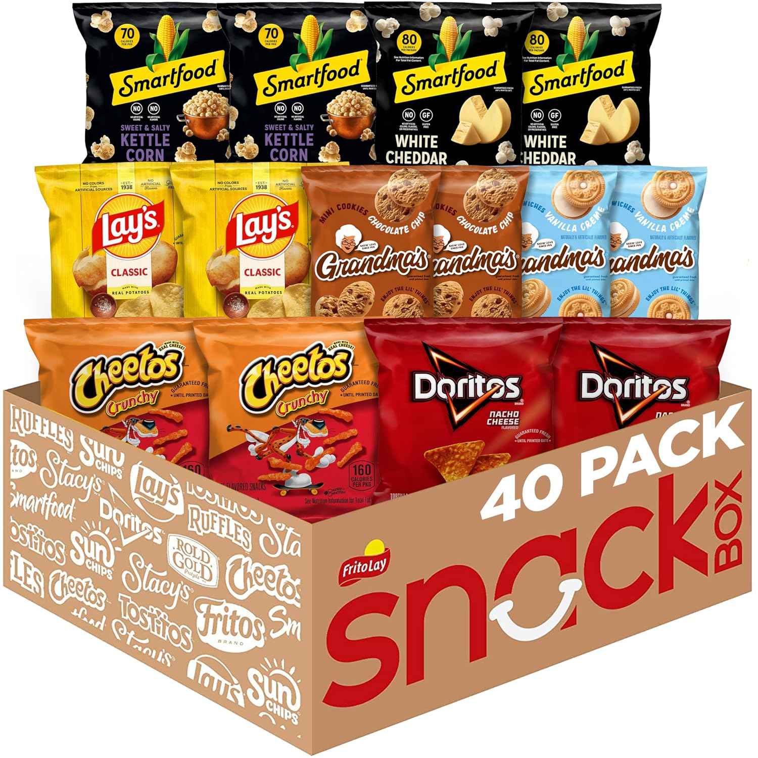 Frito-Lay Ultimate Snacktime Mix with Grandma's and Classic Snacks, 0.6 ounces, (Pack of 40) (Packaging May Vary)