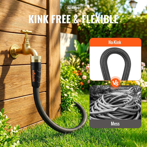 Nitigo Ultra Lightweight Garden Hose 100FT for Yard, Outdoor