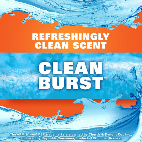 Hefty Ultra Strong 13 Gal Kitchen Trash Bags, Black, Clean Burst, 80ct