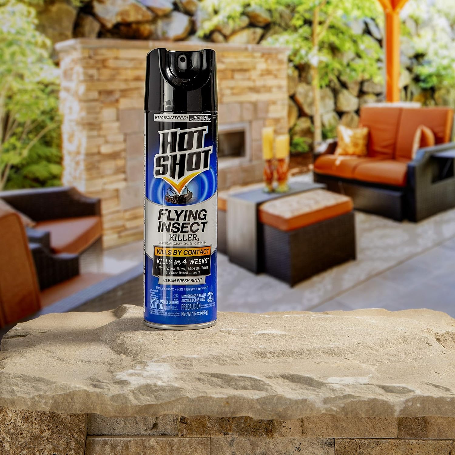 Hot Shot Flying Insect Killer Aerosol 15 Oz, Clean Fresh Scent