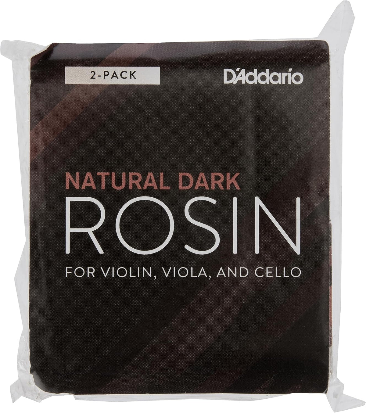 D'Addario Natural Violin & Cello Rosin, Dark, 2 Pack