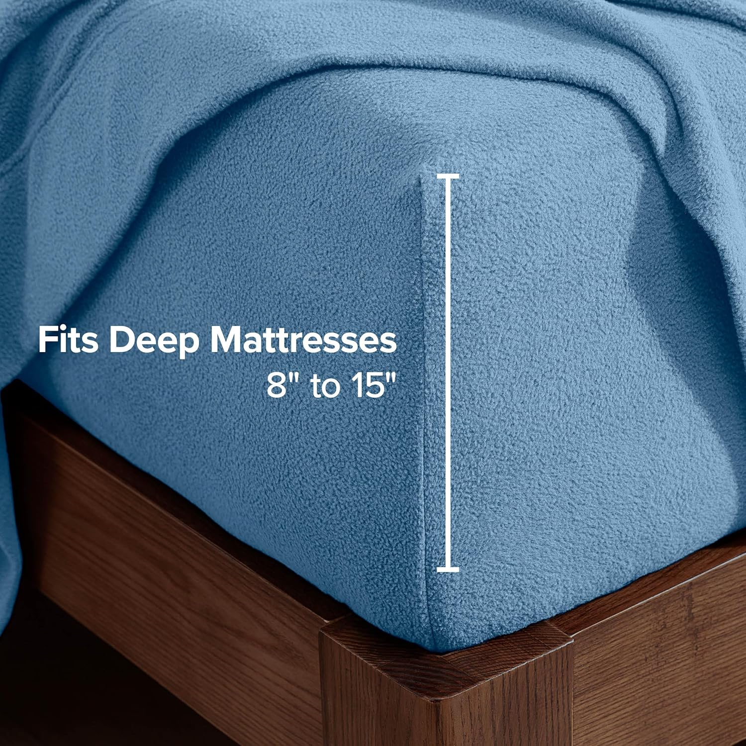 Bare Home Super Soft Fleece Sheet Set (King, Coronet Blue)