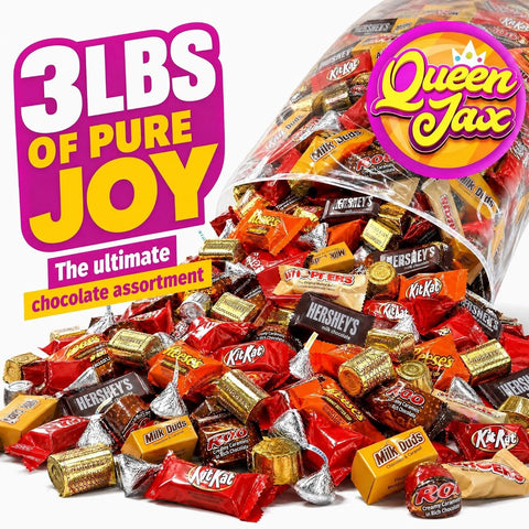 Assorted Chocolate Candy Variety Pack - 3 Lb - Bulk Candy Chocolate Mix - Chocolate Candy Bulk - Assorted Chocolate - Bulk Individually Wrapped Chocolate - Candy Chocolate Assorted Candy - Halloween