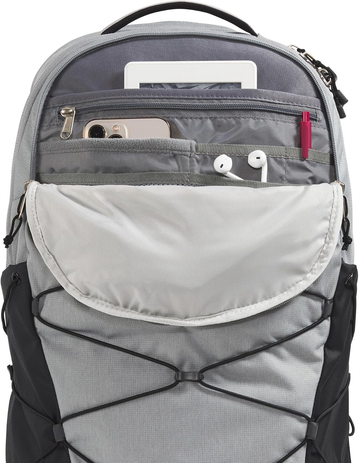 The North Face Borealis Laptop Pack, Meld Gy Dk Hth/TNF Blk-NPF, OSFA