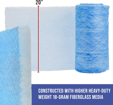 Master Elite Paint Spray Booth Exhaust Filter Roll, 20.5" x 100'