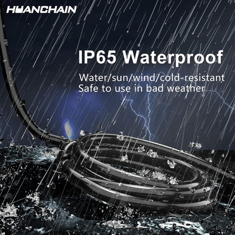 HUANCHAIN Indoor Outdoor Black Extension Cord 15 FT Waterproof 16/3 Gauge