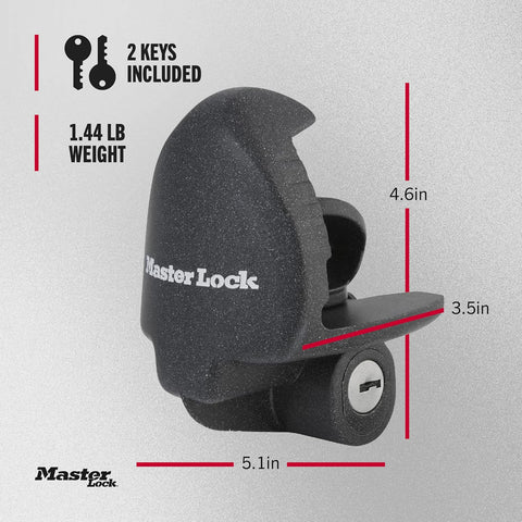 Master Lock Trailer Lock, Black Trailer Tongue Lock 379ATPY