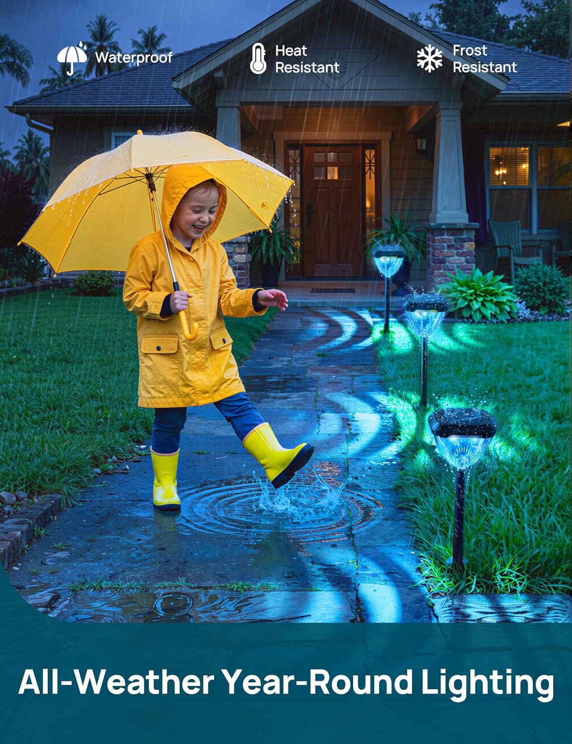 Linkind Smart Solar Pathway Lights SP6,Pattern Switch Solar Halloween Light