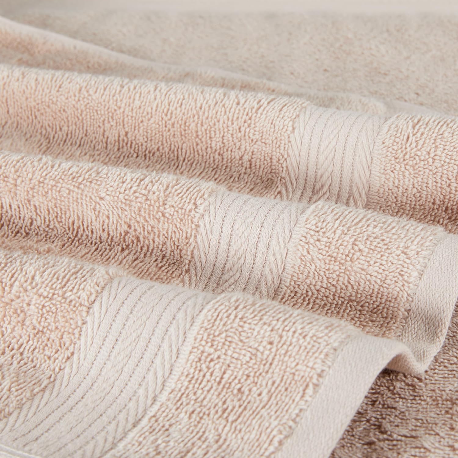 Amazon Basics Fade-Resistant 100% Cotton Washcloths, Machine Washable, 12"x12", Blush Pink, 12-Pack