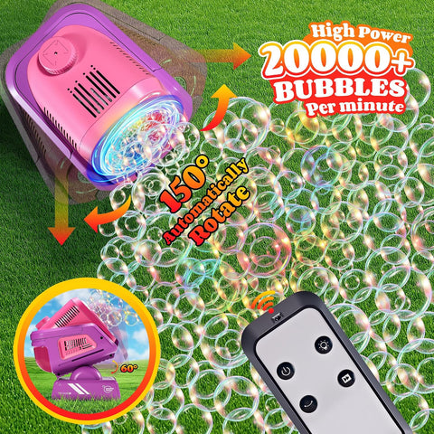 Upgraded Bubble Machine Outdoor Toys for Kids & Wedding Party