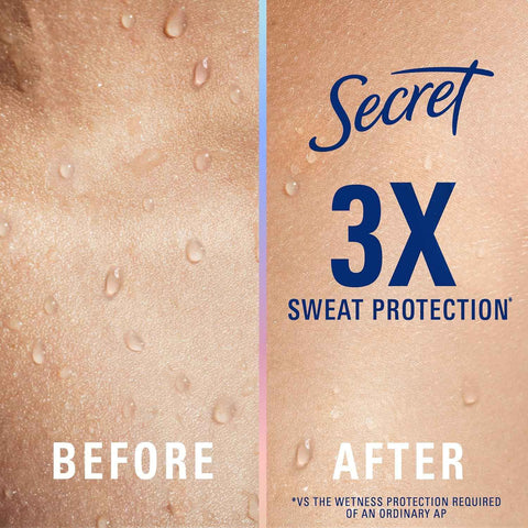 Secret Clinical Strength Antiperspirant and Deodorant for Women, Free & Sensitive, 3X Stress Sweat Protection, PH Balancing Minerals, Soft Solid, Unscented, 1.6 oz (Pack of 3)
