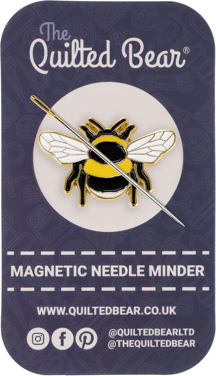 The Quilted Bear Magnetic Needle Minder, Small, Bee