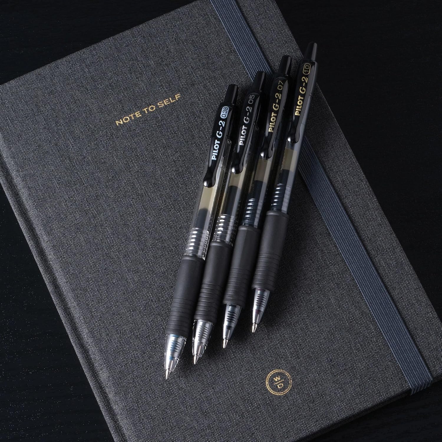 PILOT G2 Premium Refillable & Retractable Rolling Ball Gel Pens, Bold Point, Bold Gel Pens, 1.0mm, Black Ink, 12-Pack