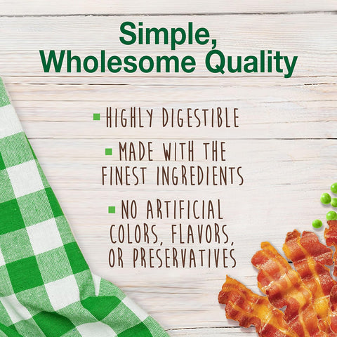 Nylabone Healthy Edibles Natural Dog Chews, Long Lasting Bones for Dogs, Bacon Flavor Dog Treats, Medium (2 Count) (Pack of 2)