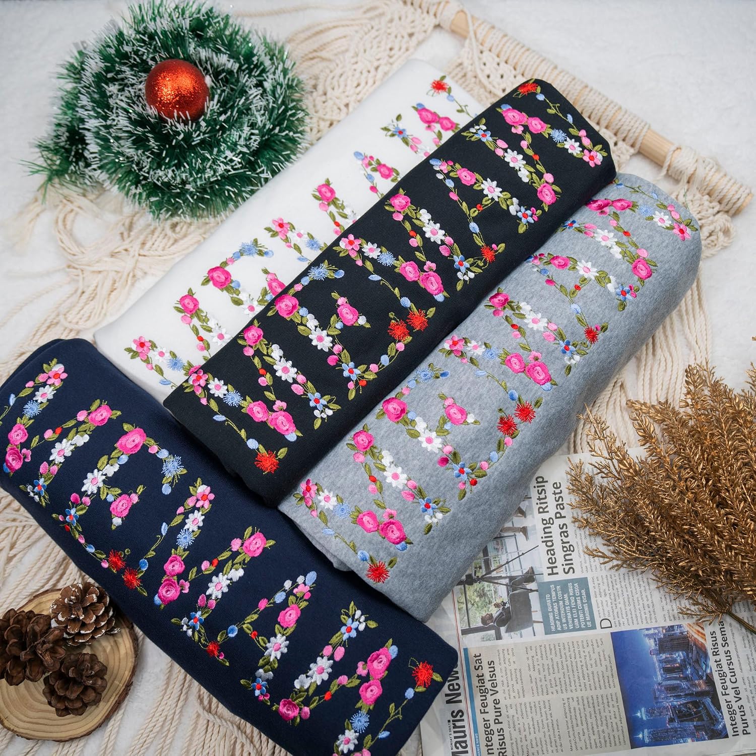 Embroidery Floral Memaw Sweatshirts For Grandma Gift Sweatshirt From Grandkids Flower Gift Mothers Day Christmas