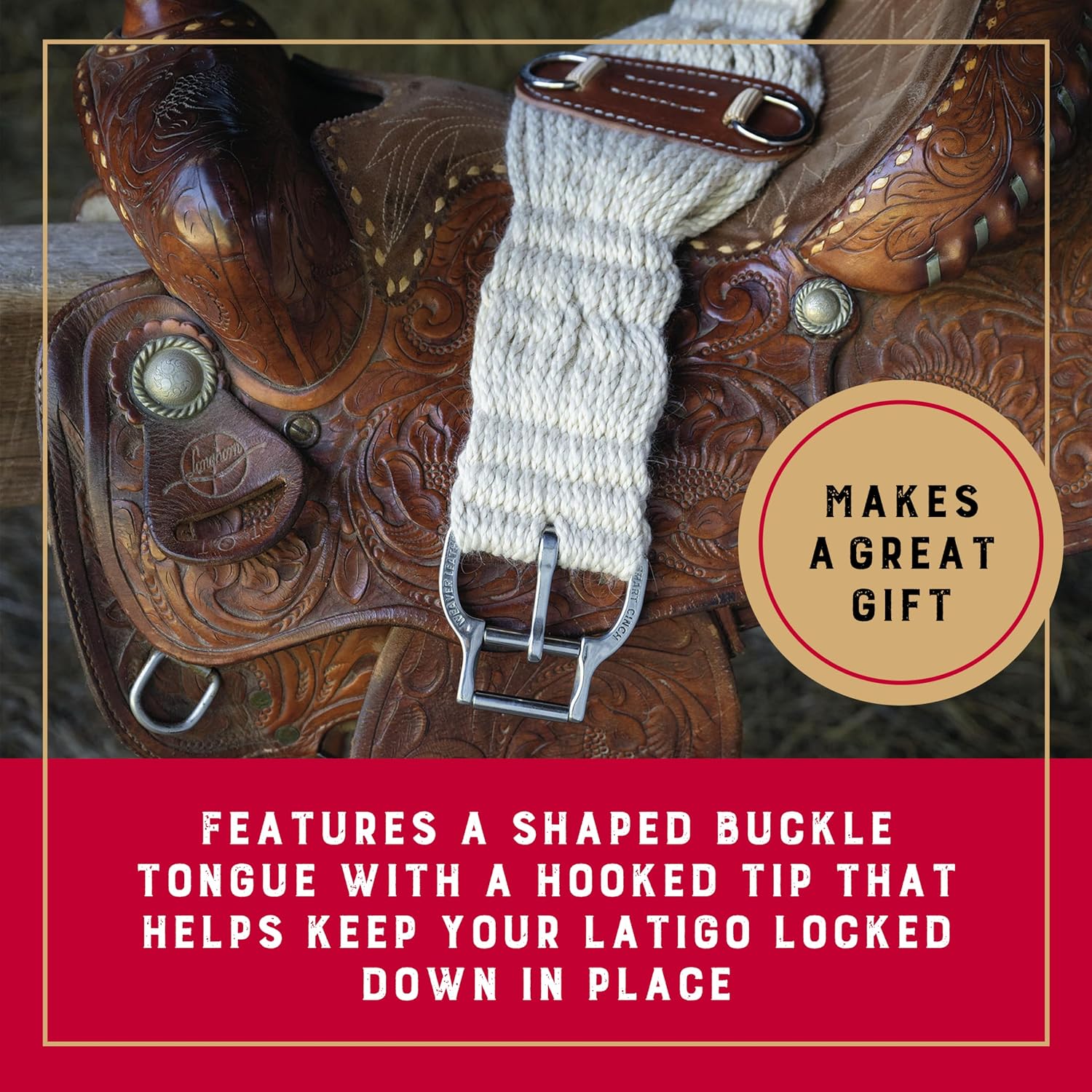Weaver Equine 30" Roper Mohair Cinch, Mohair Blend, 27-Strand