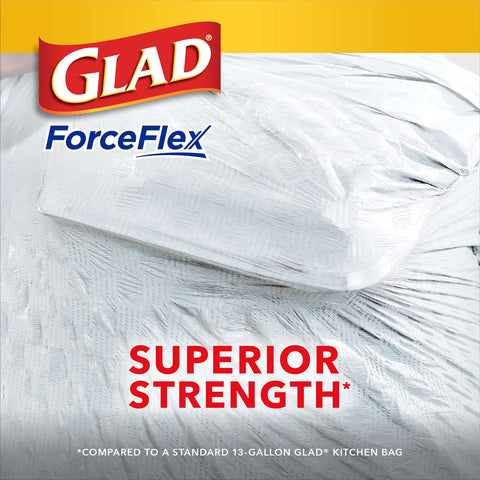 Glad ForceFlex Tall Kitchen Trash Bags, 13 Gal, Gain Lavender with Febreze, 80 Ct (Pack May Vary)