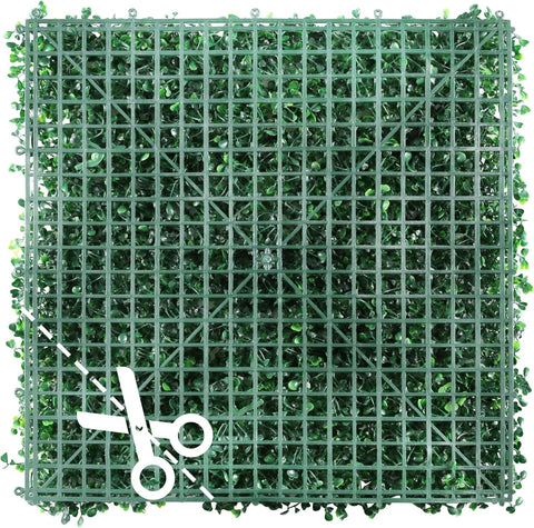Sunnyglade 12 Pieces 20"x 20" Artificial Boxwood Panels Topiary Hedge Plant