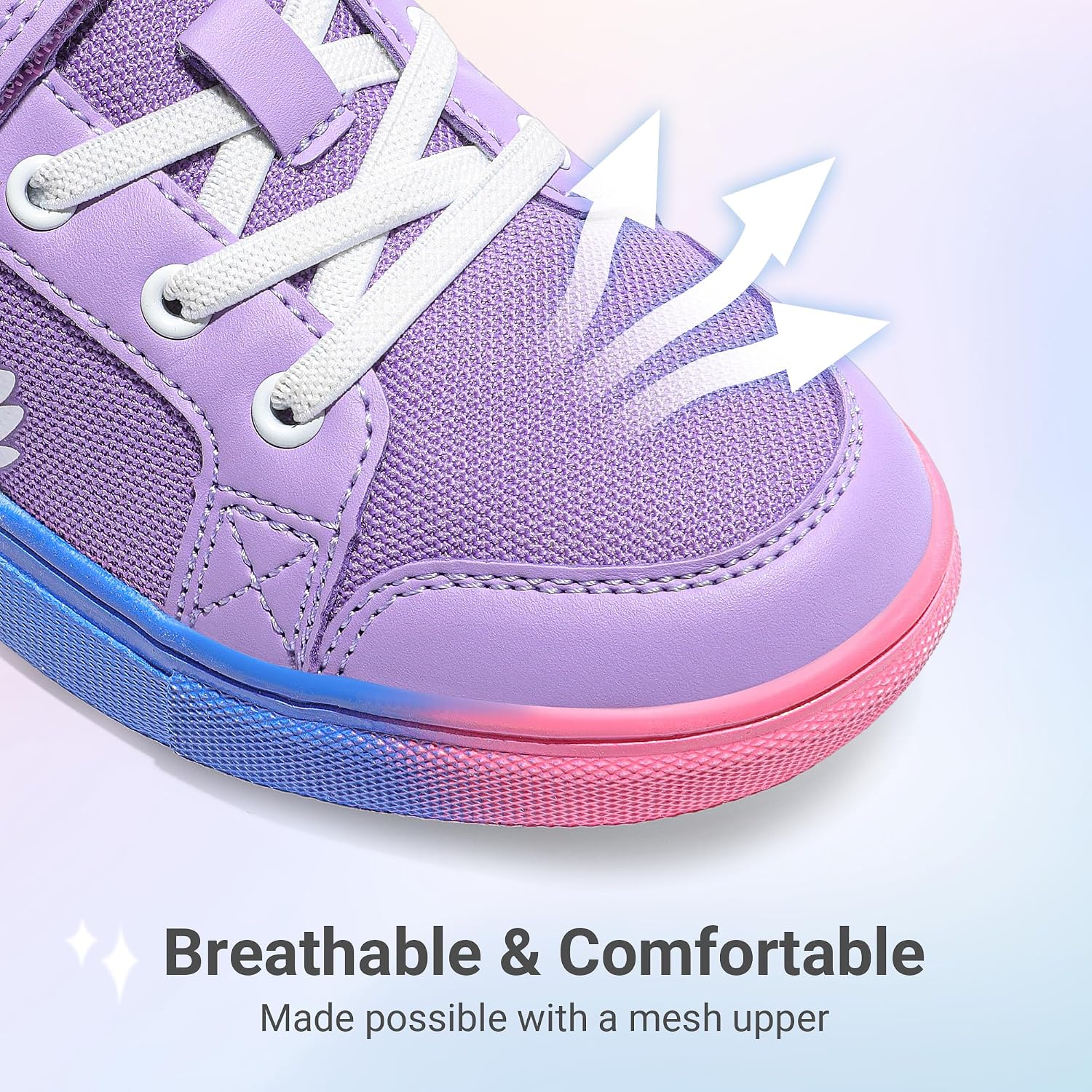 DREAM PAIRS Girls Shoes Toddler Sneakers Rainbow Storybook Casual School Walking Footwear for Toddler/Little Kids