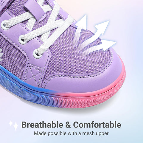 DREAM PAIRS Girls Shoes Toddler Sneakers Rainbow Storybook Casual School Walking Footwear for Toddler/Little Kids