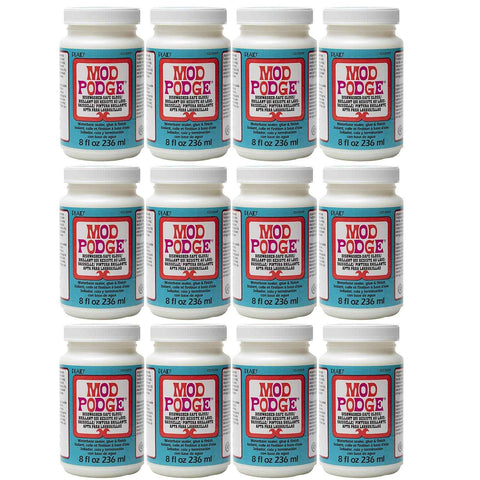 Mod Podge Dishwasher Safe Waterbased Sealer, Decoupage Glue with Gloss Finish, 8 fl oz (Pack of 12),Clear,CS15059B- (Pack of 12)