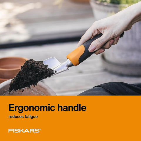 Fiskars Ergo Garden Trowel, Heavy Duty Hand Tool for Digging and Planting