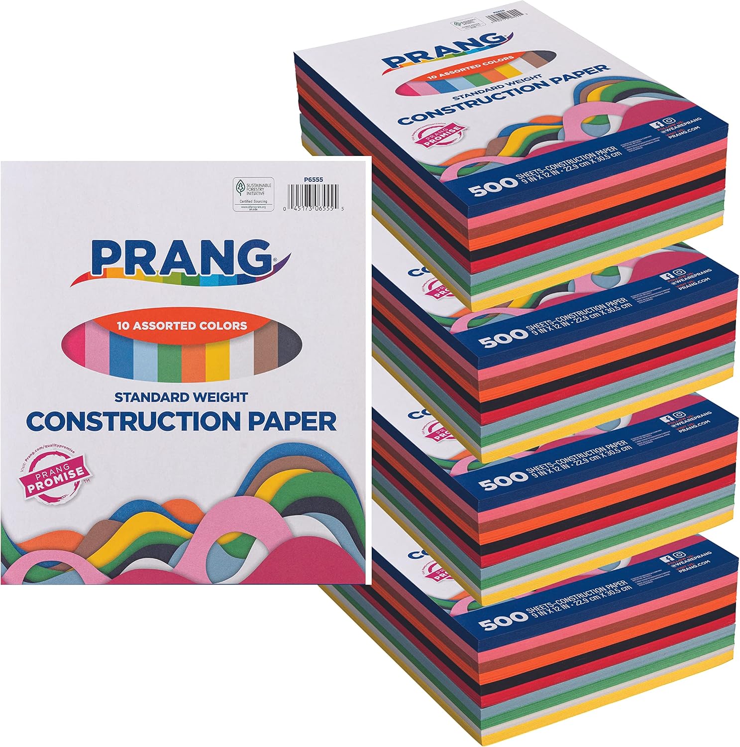 Prang Construction Paper, Stack, One Color, Standard Weight