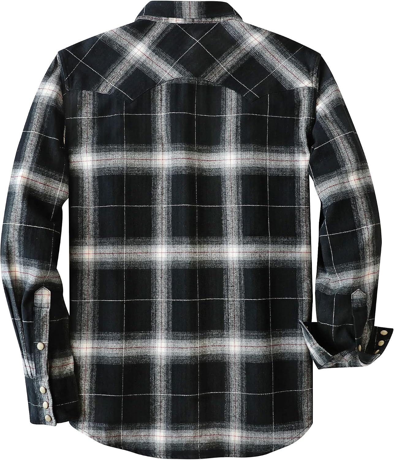 Dubinik® 6 oz Flannel Shirt for Men Western Long Sleeve Cotton Snap Cowboy