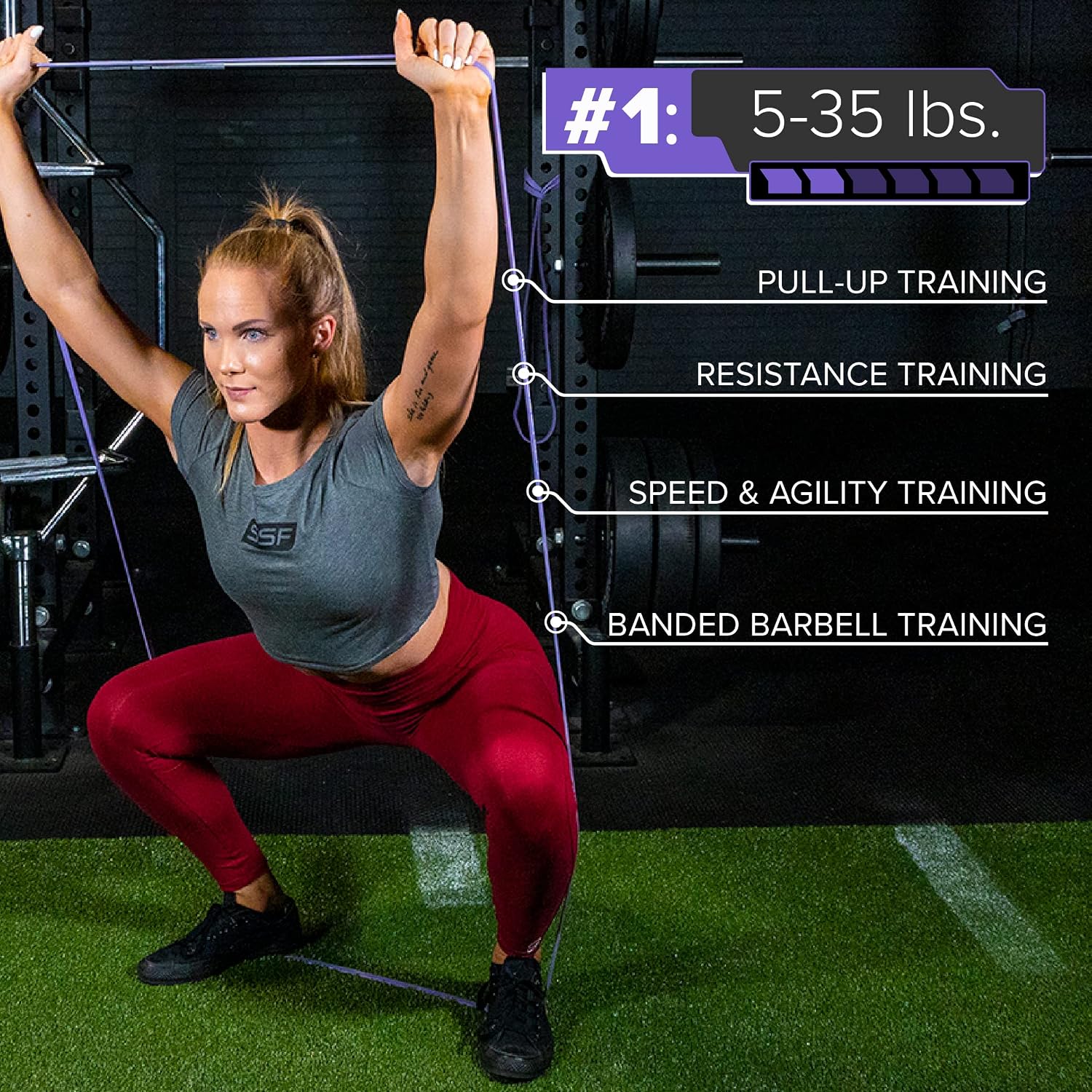 Serious Steel 41" Assisted Pull-up Band, Heavy Duty Resistance Band Sets, Stretching, Powerlifting, Resistance Training and Pull Up Assistance Bands