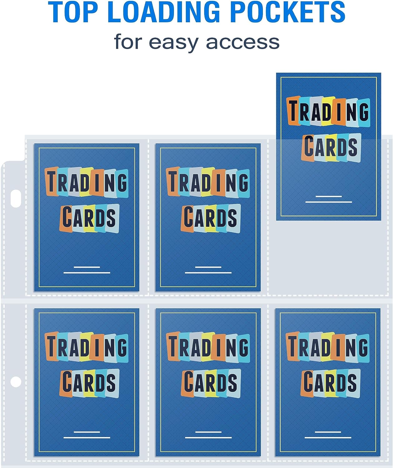 Sooez Trading Card Sleeves for Binder, Double Sided Card Holder, 36 Pack