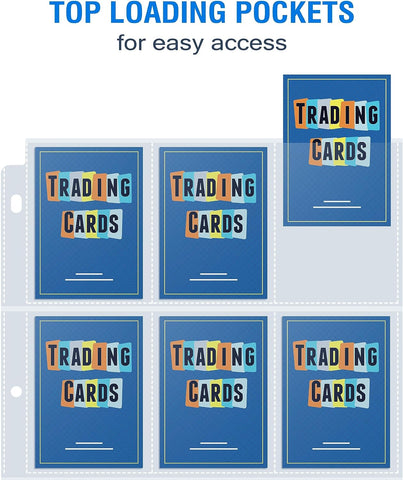 Sooez Trading Card Sleeves for Binder, Double Sided Card Holder, 36 Pack