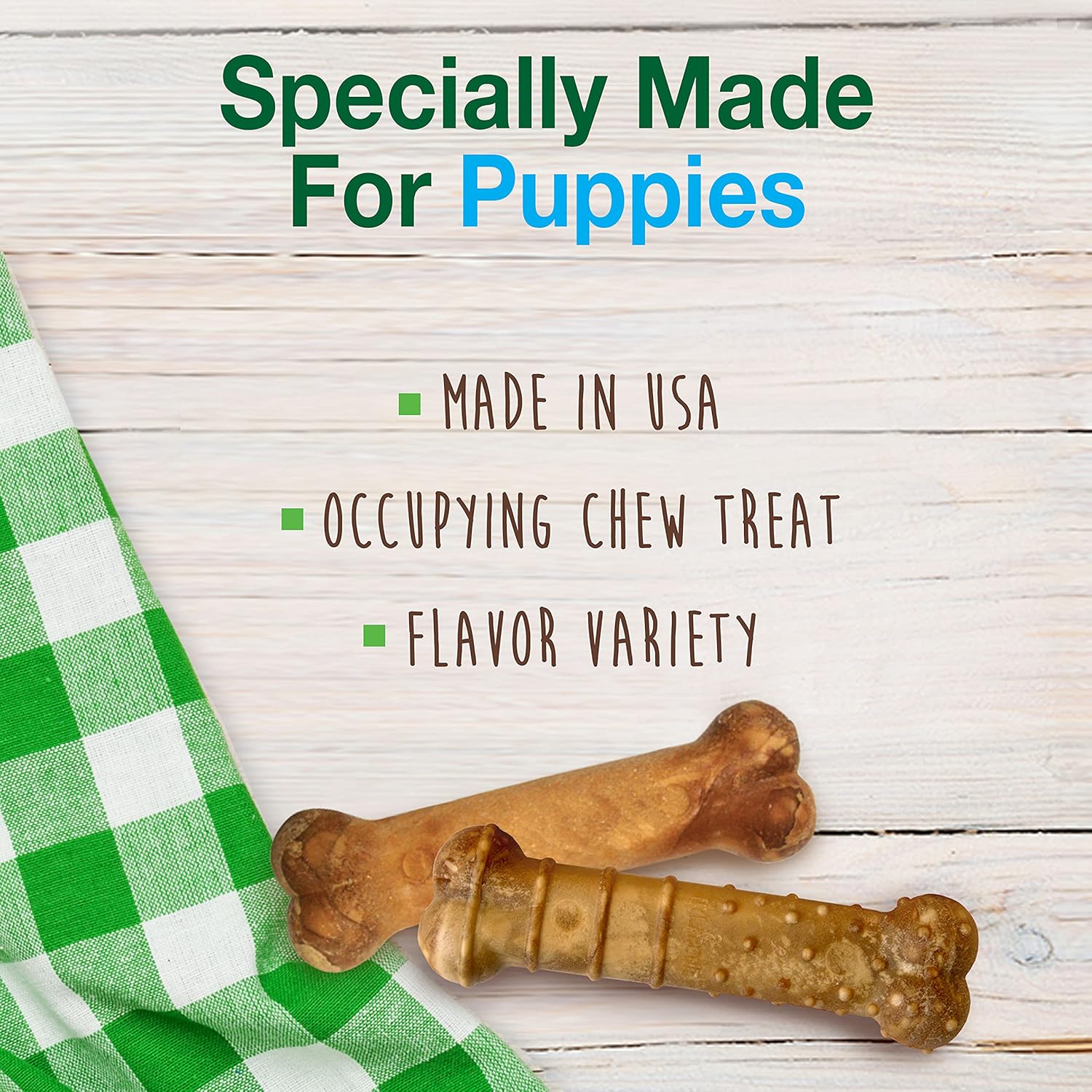 Nylabone Healthy Edibles Puppy Dog Treats Variety Pack, 3 Count