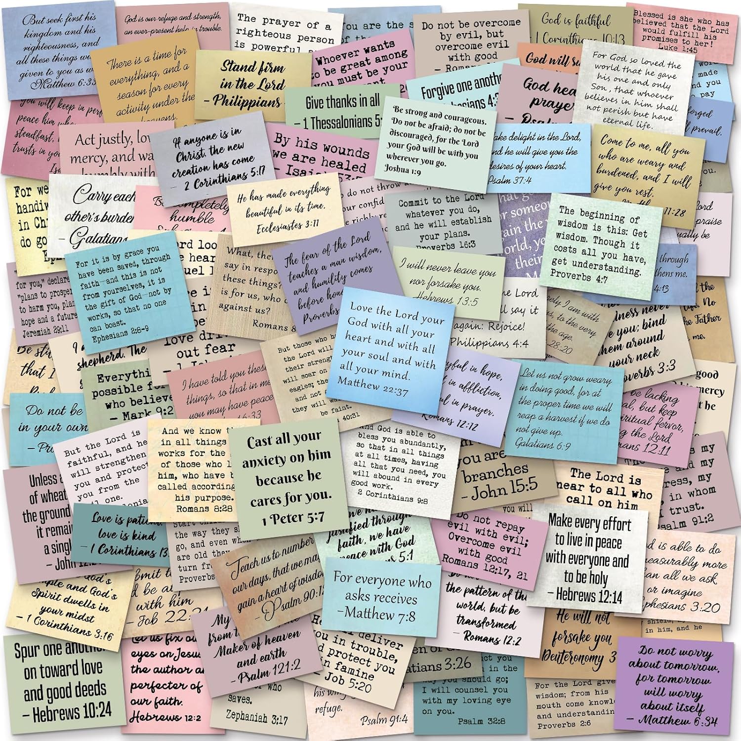 Bible Verse Stickers, Vintage Christian Quotes (240 PCS (Double Mix 3))