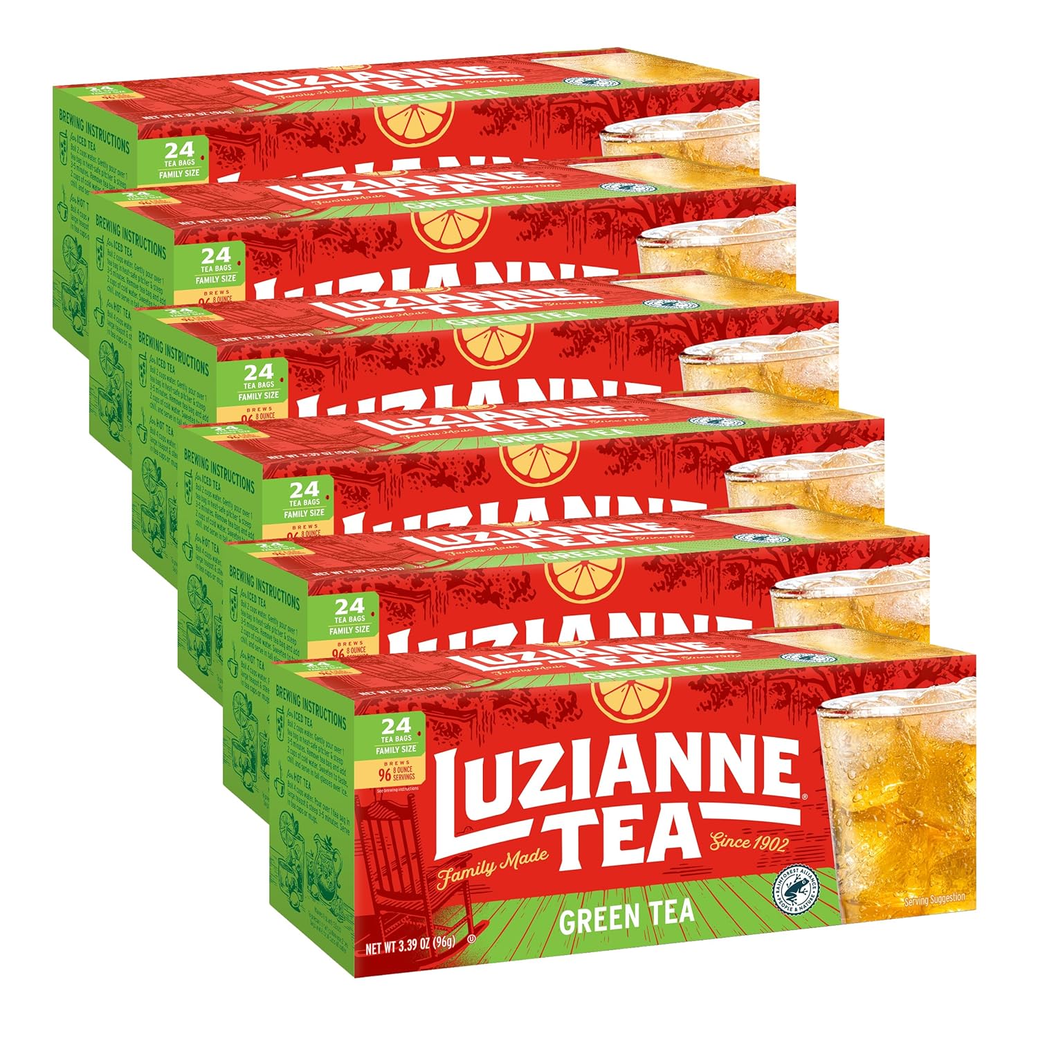 Luzianne Green Tea Bags 24 Count (Pack of 6)