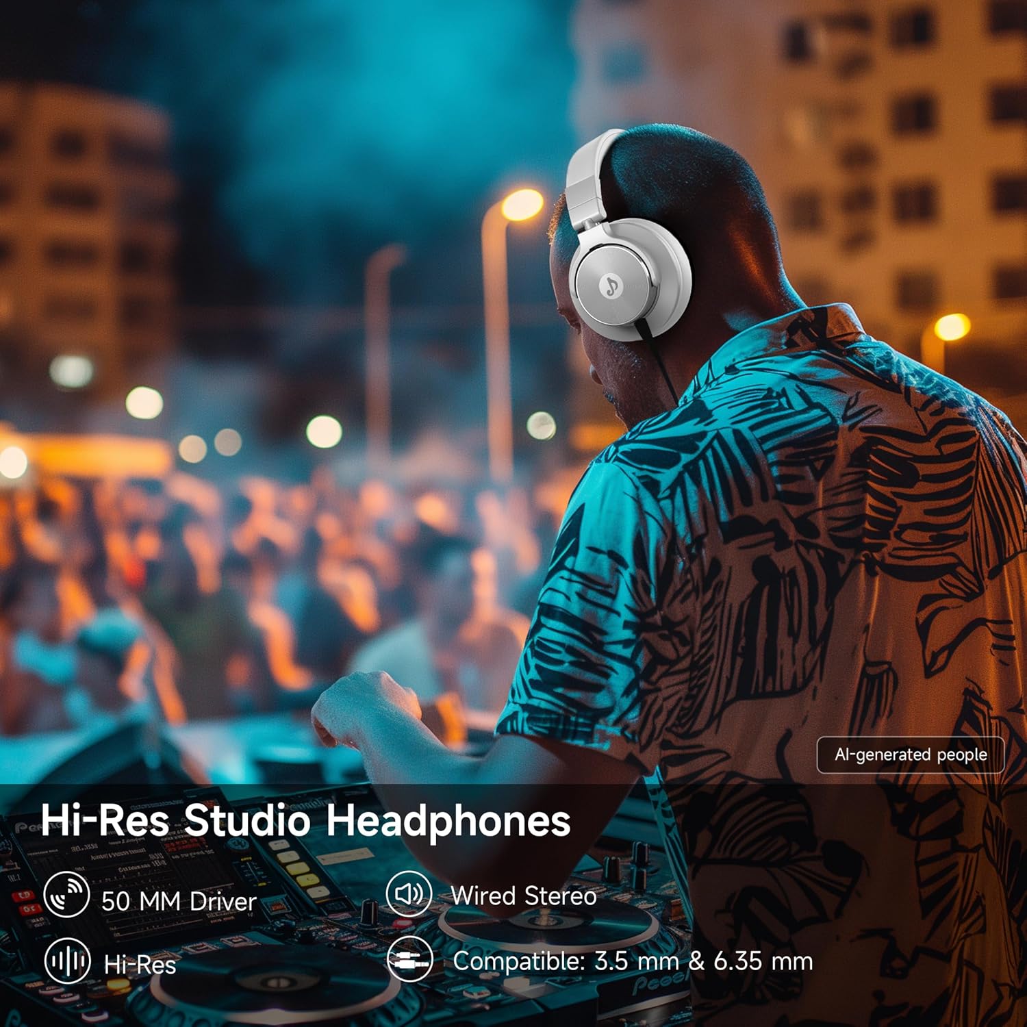 Wired Headphones, Over Ear Headphones for Studio Monitor & Mixing DJ