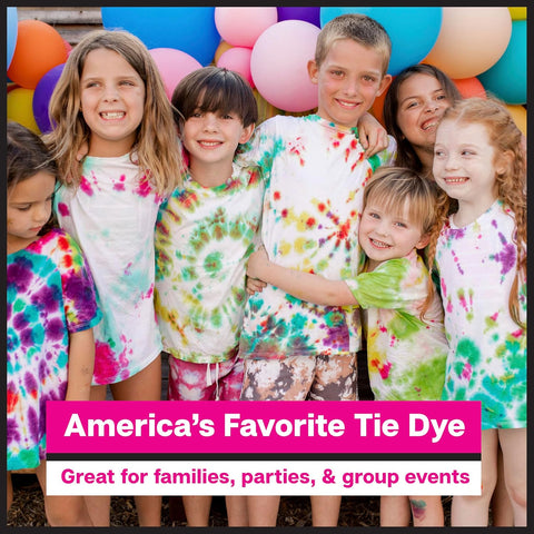 Tulip One-Step Tie Dye Kit, Large Group Activity, Gift, 14 Vibrant Colors, Permanent Fabric Dye, Easy Clean-up, 18 Prefilled Full-Size Bottles and Tools