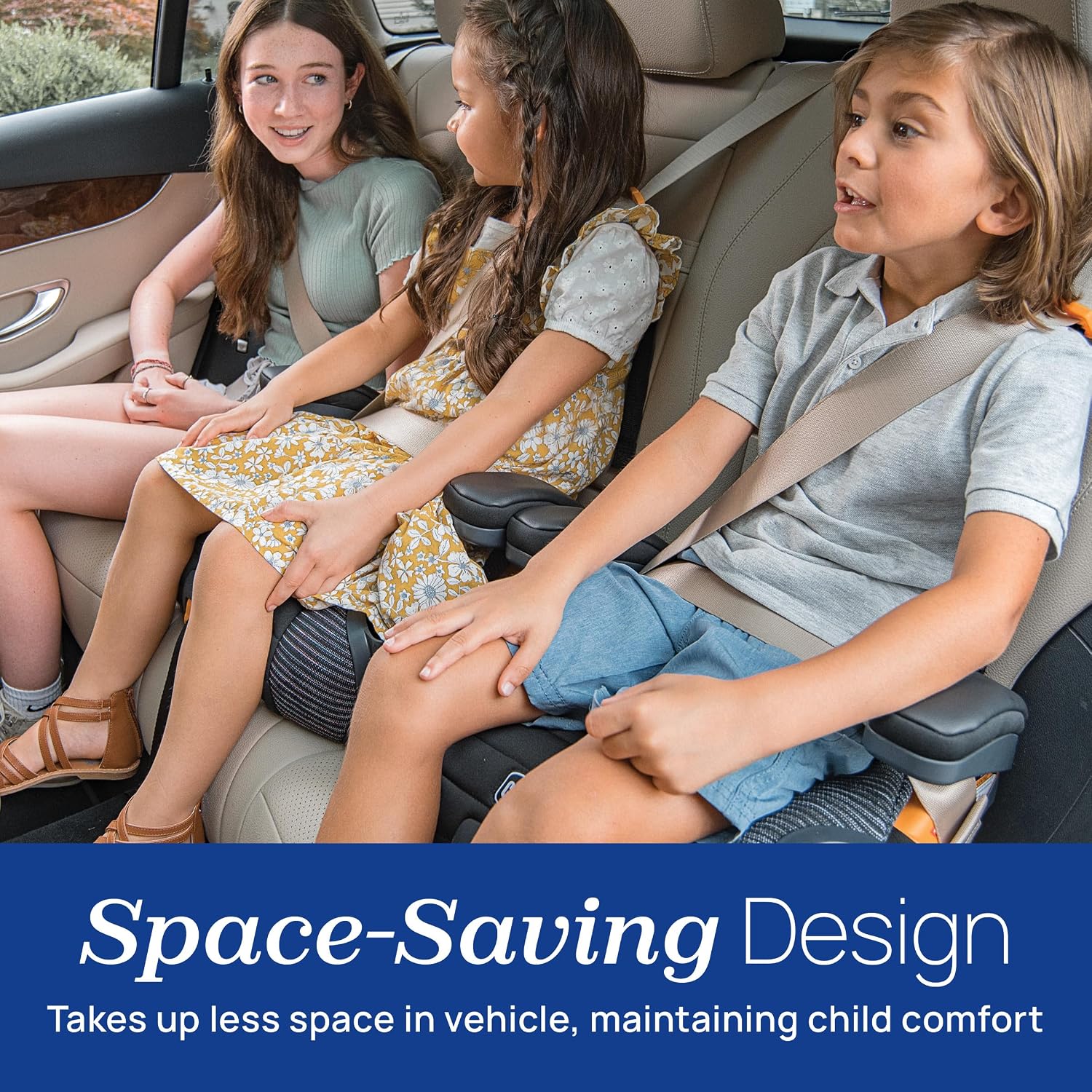 Chicco GoFit ClearTex Plus Backless Booster Car Seat, 40-110 lbs