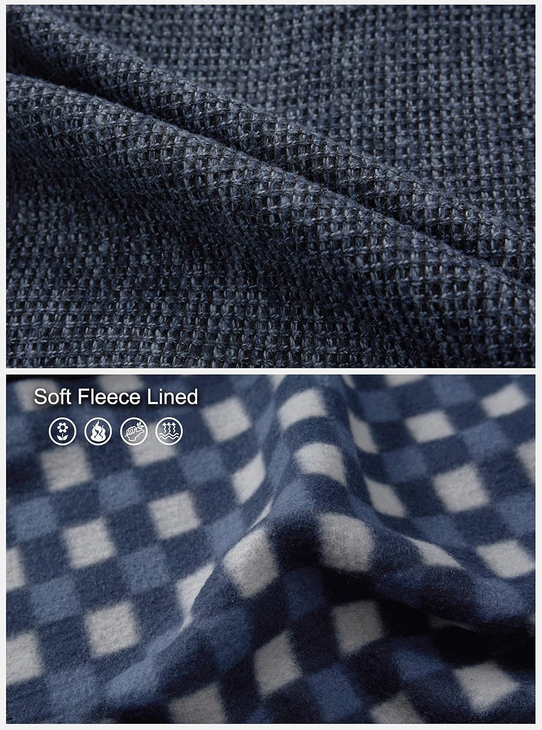 Gioberti Boy's Knitted Full Zip Cardigan Sweater with Soft Brushed Flannel Lining