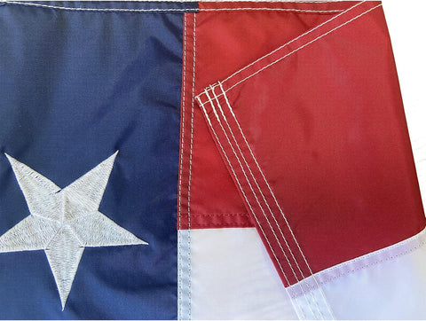 Homissor Texas Flag 12x18 Inch TX State Flags Embroidered Sewn Boat Flags 210D Oxford Nylon