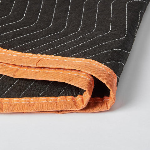 Amazon Basics Reinforced Tear-Resistant Moving Blankets, 72" x 40", Black, 6-Pack