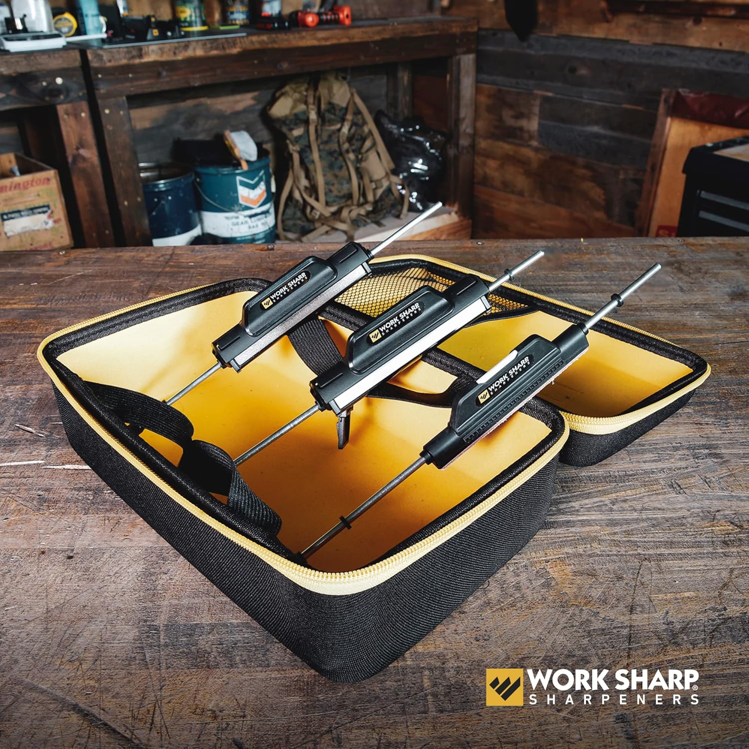 Work Sharp Upgrade Kit for WSBCHPAJ Knife Sharpener, Set of 7 Abrasives and Carrying Case