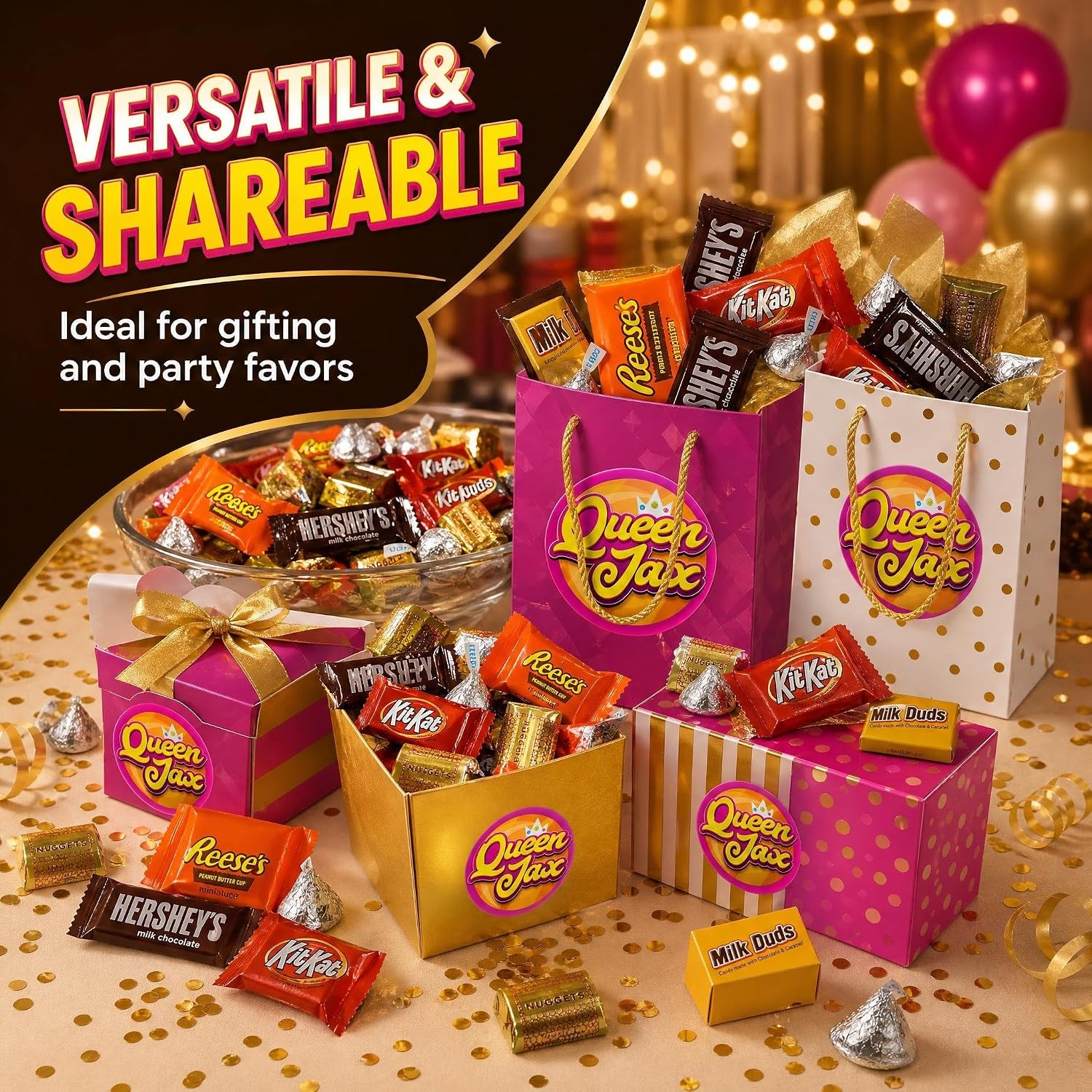 Assorted Chocolate Candy Variety Pack - 15 Lb Bulk Candy Chocolate Mix - Individually Wrapped Chocolate Sweets - Variety - Cold Pack Included