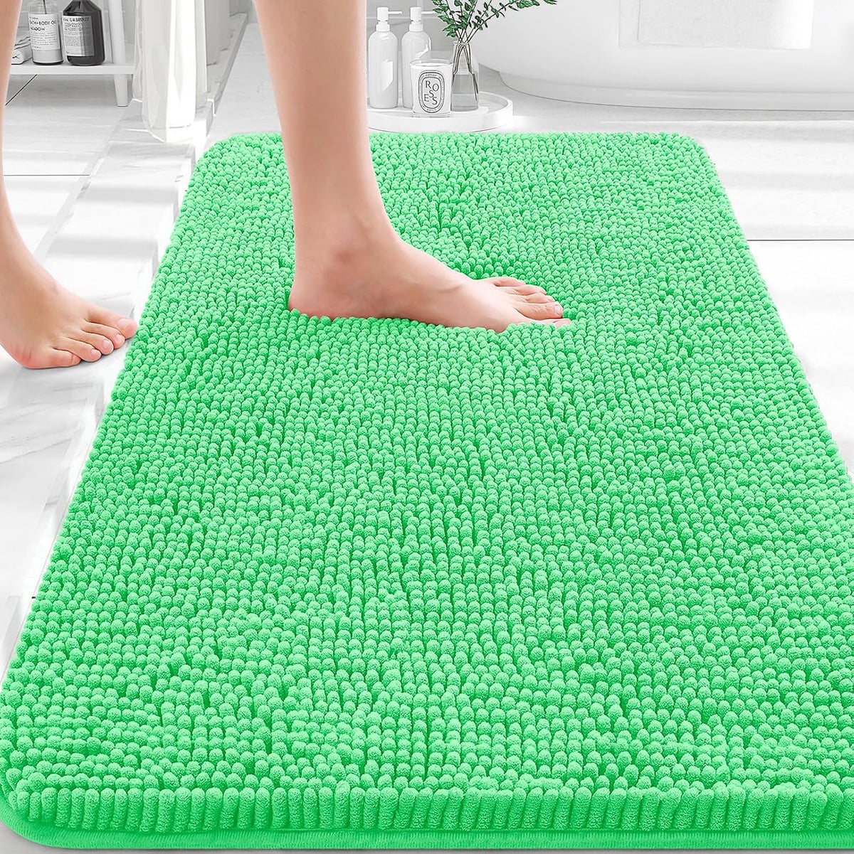 OLANLY Bathroom Rugs 36x24, Extra Soft Absorbent Chenille Bath Rugs