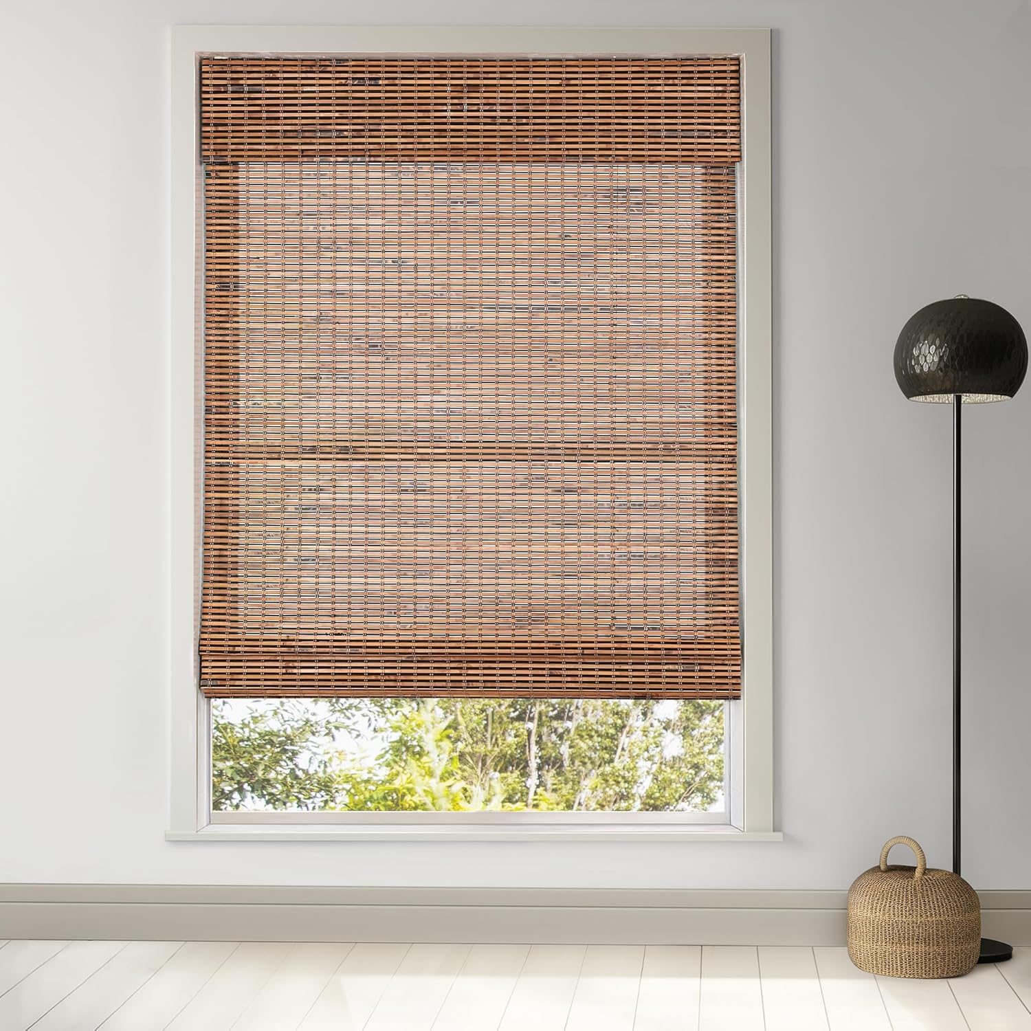 LazBlinds Cordless Bamboo Roman Shades for Windows, 20x64, Tatami